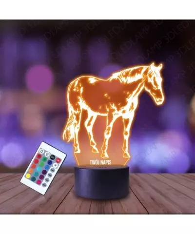 Lampka Nocna 3D LED LAMP Koń Quarter Horse