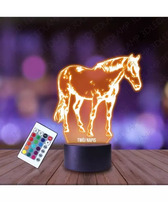 Lampka Nocna 3D LED LAMP Koń Quarter Horse