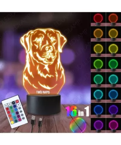 Lampka Nocna 3D LED LAMP Piesek Labrador Retriever