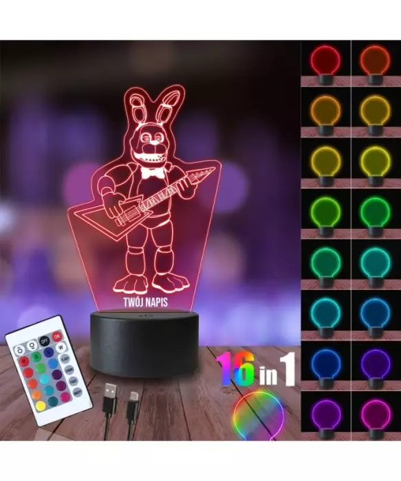 Lampka Nocna 3D LED LAMP FNAF Bonnie
