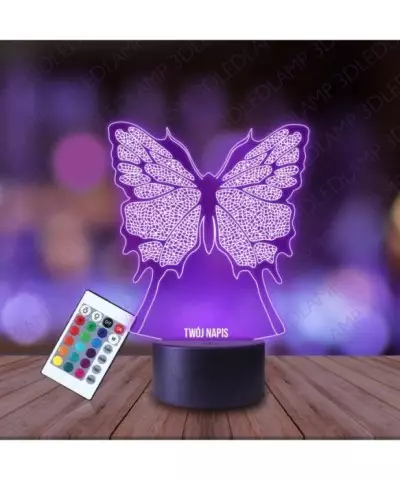 Lampka Nocna 3D LED LAMP Motyl Mozaika
