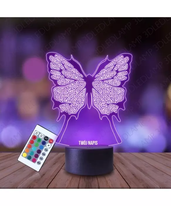 Lampka Nocna 3D LED LAMP Motyl Mozaika