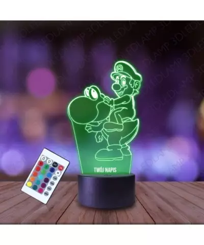 Lampka Nocna 3D LED LAMP Mario na Yoshi