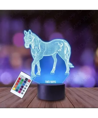 Lampka Nocna 3D LED LAMP Koń Księżycowy