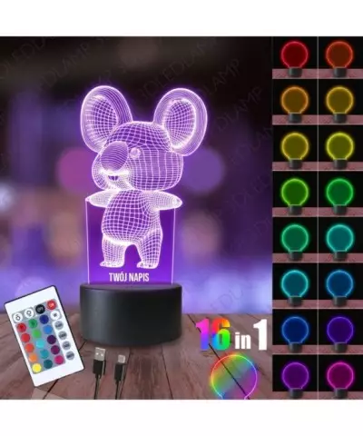 Lampka Nocna 3D LED LAMP Miś Koala