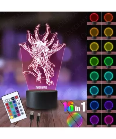 Lampka Nocna 3D LED LAMP Gra Diablo IV Potwór