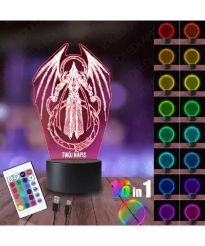 Lampka Nocna 3D LED LAMP Gra Diablo IV Potwór Boss