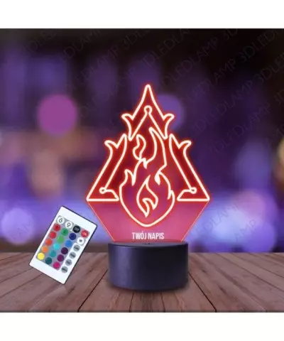 Lampka Nocna 3D LED LAMP Gra Diablo IV Znak