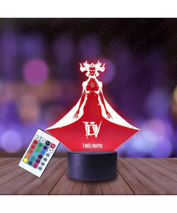 Lampka Nocna 3D LED LAMP Gra Diablo IV Lilith