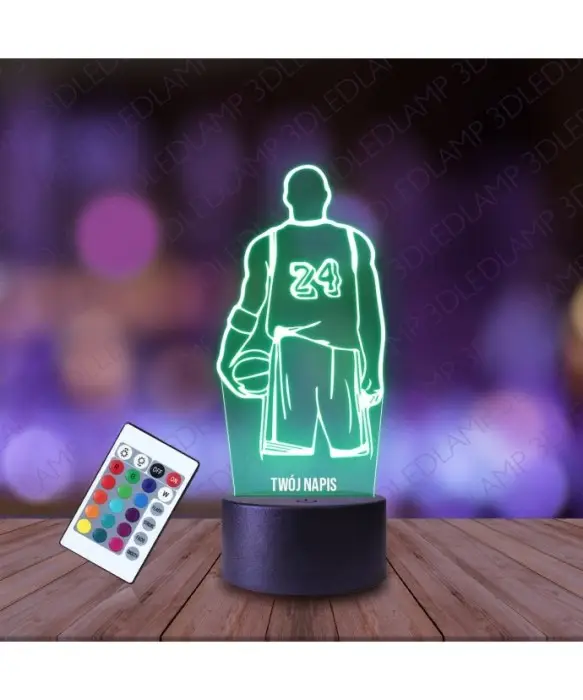 Lampka Nocna 3D LED LAMP Kobe Bryant 24 NBA