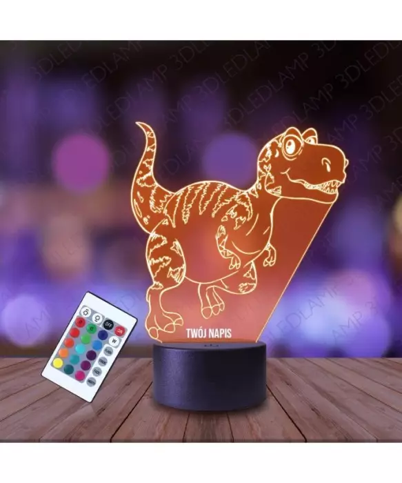 Lampka Nocna 3D LED LAMP Dinozaur Tyranozaur Rex