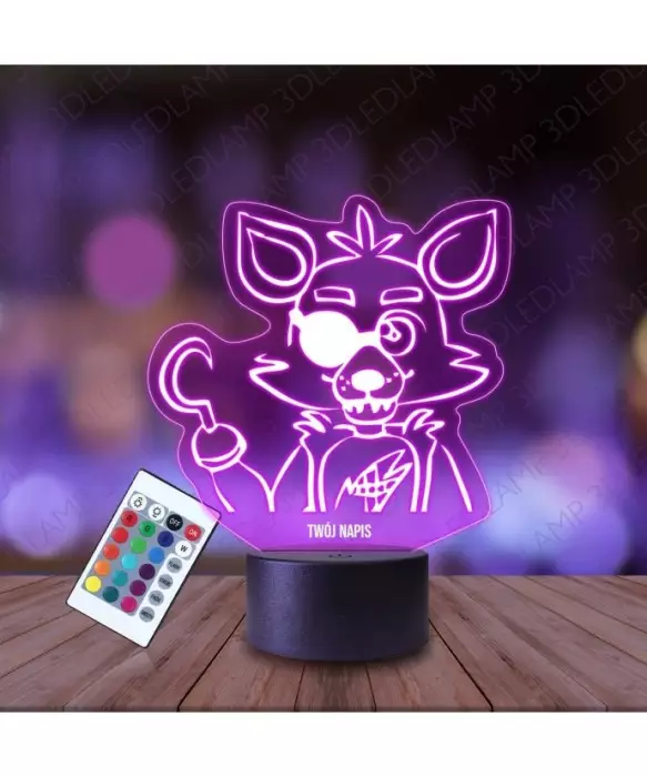 Lampka Nocna 3D LED LAMP Gra Fnaf Chibi Foxy