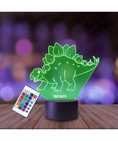 Lampka Nocna 3D LED LAMP Stegozaur Dinozaur