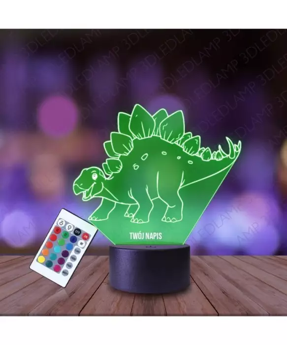 Lampka Nocna 3D LED LAMP Stegozaur Dinozaur