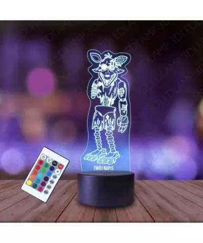 Lampka Nocna 3D LED LAMP Gra Fnaf Foxy