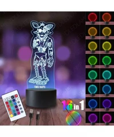 Lampka Nocna 3D LED LAMP Gra Fnaf Foxy
