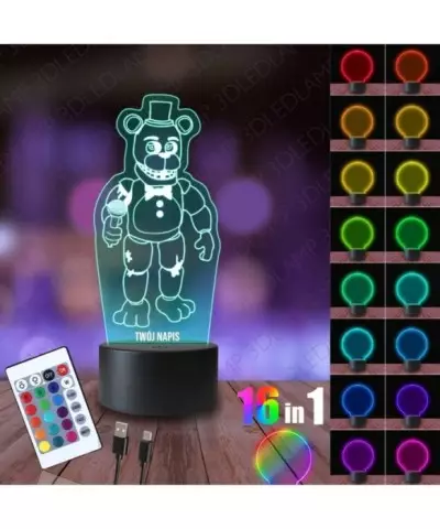 Lampka Nocna 3D LED LAMP Gra Fnaf Freddy Fazbear