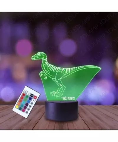 Lampka Nocna 3D LED LAMP Velociraptor Dinozaur