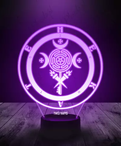 Lampka LED 3D Plexido Mitologia Hekate Znak - 3