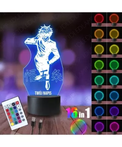 Lampka Nocna 3D LED LAMP Jujutsu Kaisen Satoru Gojo