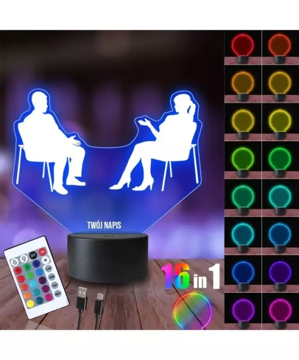 Lampka Nocna 3D LED LAMP Psycholożka