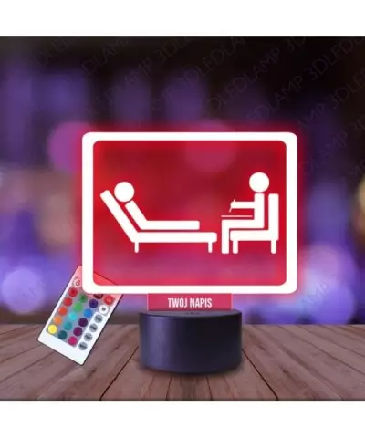 Lampka Nocna 3D LED LAMP Psycholog Znak