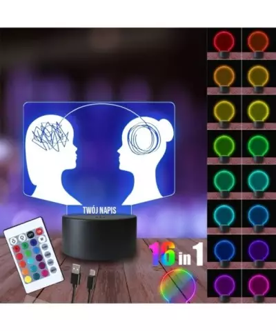 Lampka Nocna 3D LED LAMP Psychoterapia