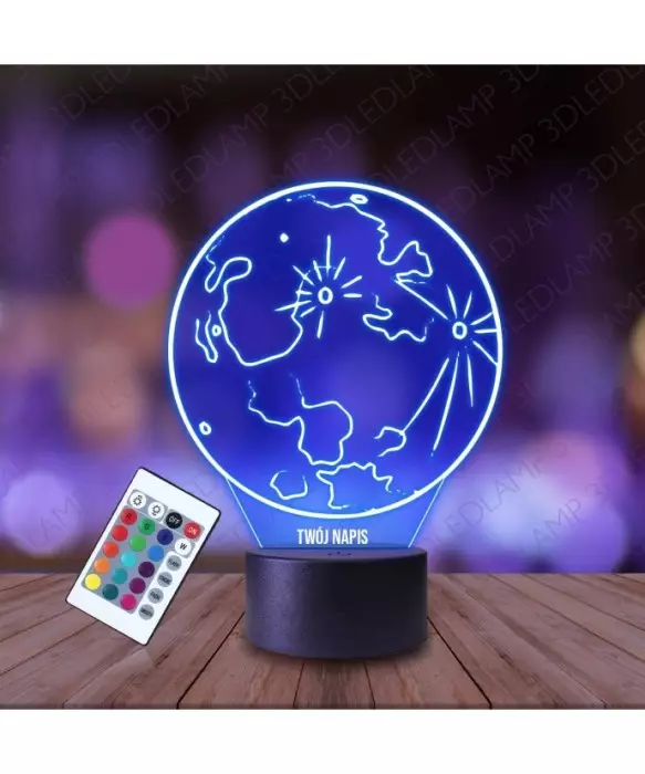 Lampka Nocna 3D LED LAMP Planeta Pluton Kosmos