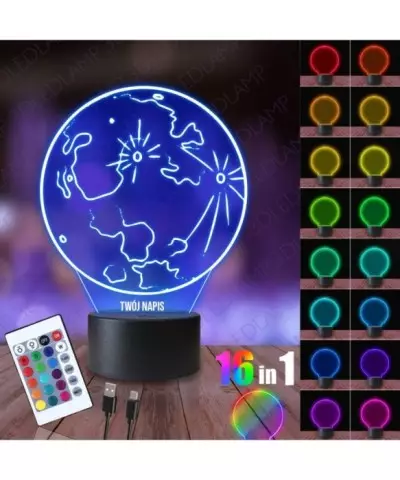 Lampka Nocna 3D LED LAMP Planeta Pluton Kosmos