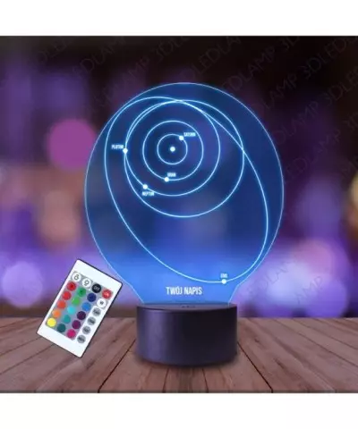 Lampka Nocna 3D LED LAMP Planeta Eris Orbita