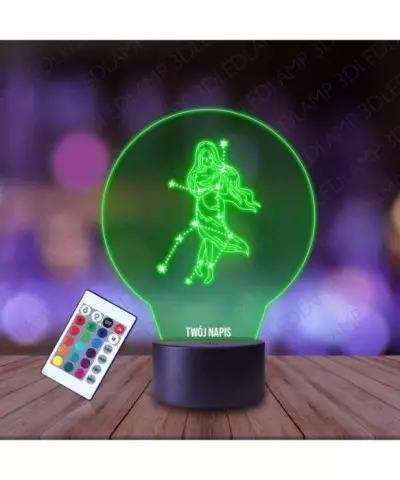 Lampka Nocna 3D LED LAMP Znak Zodiaku Panna