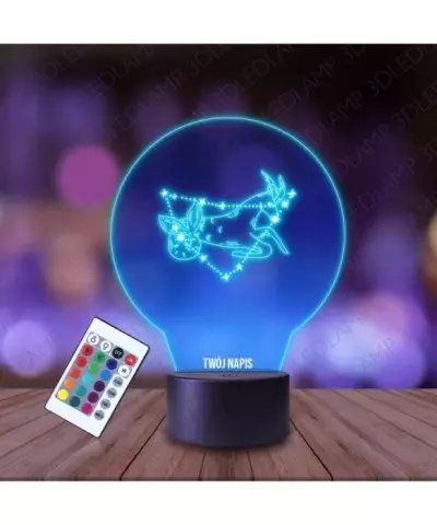 Lampka Nocna 3D LED LAMP Znak Zodiaku Koziorożec