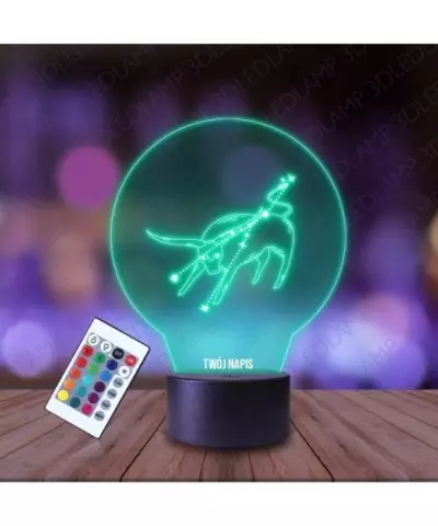 Lampka Nocna 3D LED LAMP Znak Zodiaku Byk