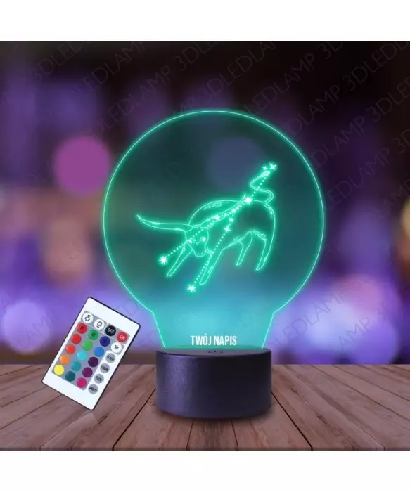 Lampka Nocna 3D LED LAMP Znak Zodiaku Byk