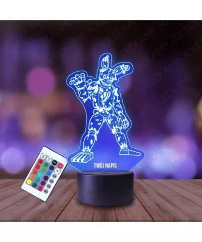 Lampka Nocna 3D LED LAMP Gra Fnaf Springtrap