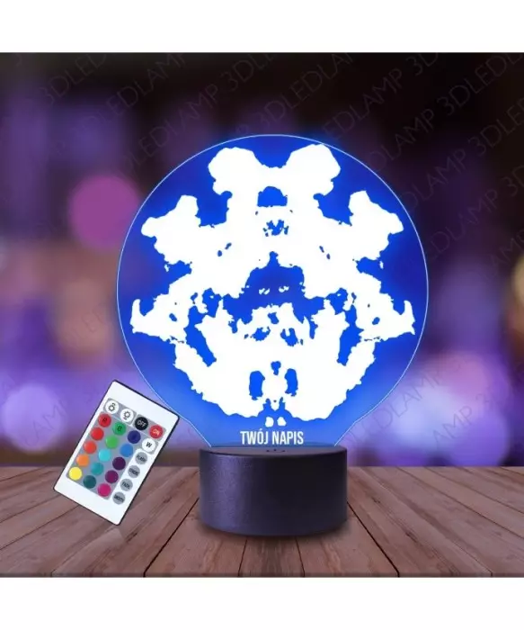 Lampka Nocna 3D LED LAMP Test Rorschacha