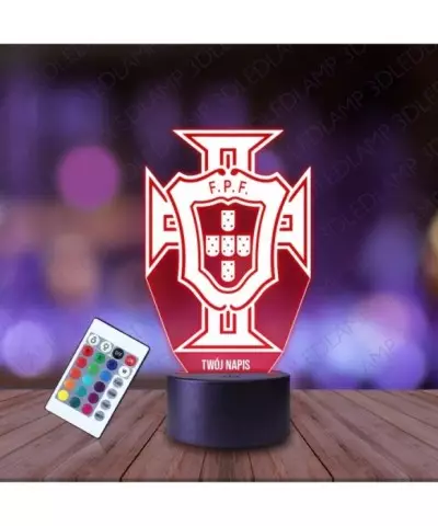 Lampka Nocna 3D LED LAMP Piłka Nożna Portugalia