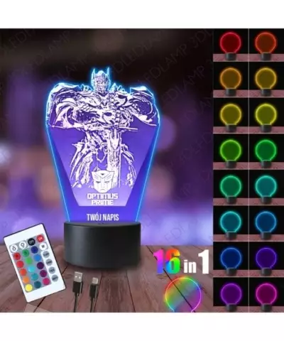 Lampka Nocna 3D LED LAMP Optimus Prime Transformers
