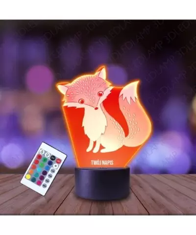 Lampka Nocna 3D LED LAMP Bajkowy Lisek