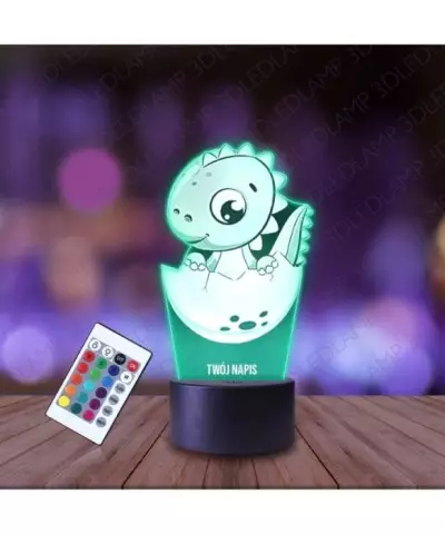 Lampka Nocna 3D LED LAMP Dinozaur w Jajku