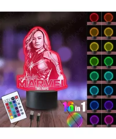 Lampka Nocna 3D LED LAMP Film Captain Marvel