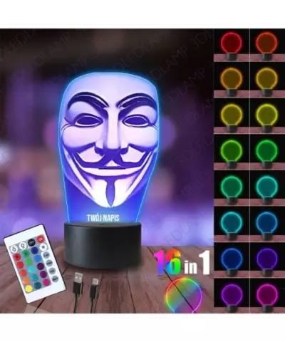 Lampka Nocna 3D LED LAMP Anonymous