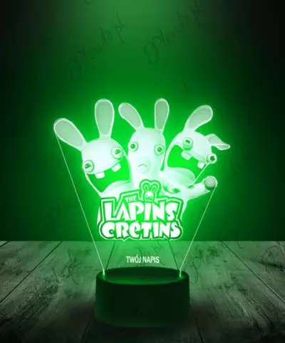 Lampka LED 3D Plexido Bajka Wściekłe Króliki