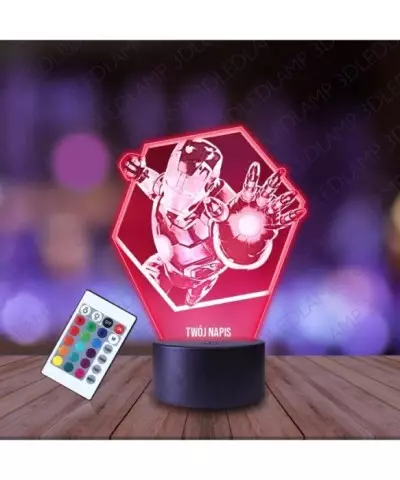 Lampka Nocna 3D LED LAMP Iron Man Kostium