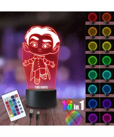 Lampka Nocna 3D LED LAMP Dzieciaki Straszaki Dracula