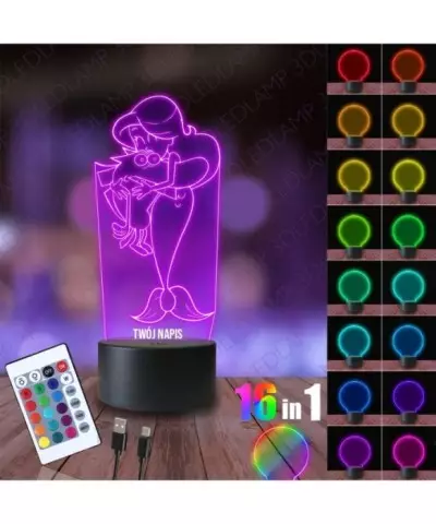 Lampka Nocna 3D LED LAMP Bajka Zig i Sharko