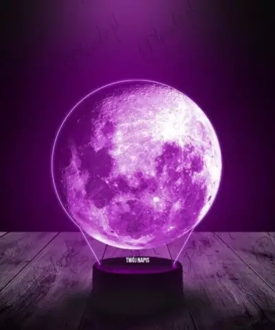 Lampka LED 3D Plexido Księżyc Pełnia