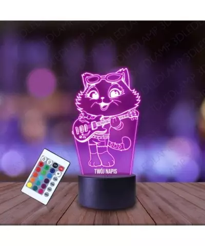 Lampka Nocna 3D LED LAMP Bajka 44 Koty Milady