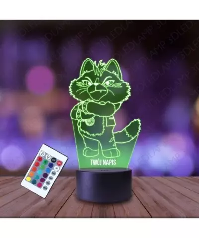 Lampka Nocna 3D LED LAMP Bajka 44 Kot Boss