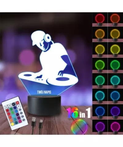 Lampka Nocna 3D LED LAMP DJ Konsola Muzyka